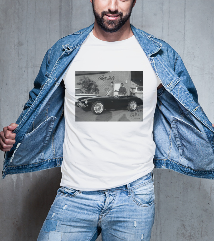 1963 Steve McQueen Carroll Shelby Cobra Classic Car Photo T-Shirt