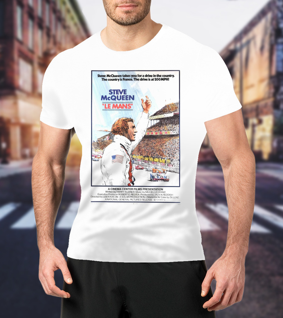 Steve McQueen Le Mans 1971 Racing Champion At 200 MPH T-Shirt