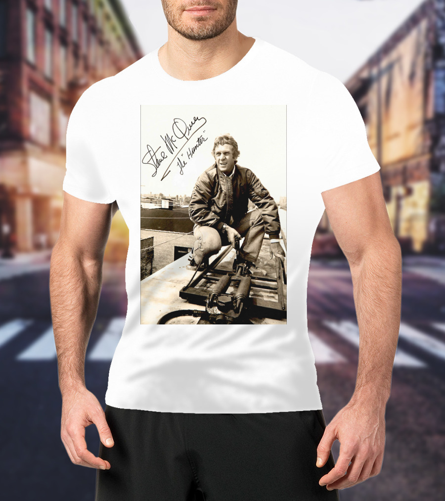 Steve McQueen The Hunter 1980 Signature Scene Photo T-Shirt