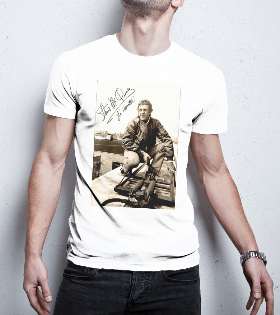 Steve McQueen The Hunter 1980 Signature Scene Photo T-Shirt