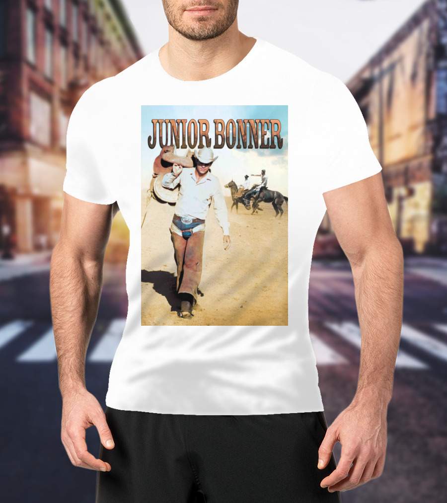 Junior Bonner 1972 Steve McQueen Rodeo Cowboy Scene T-Shirt