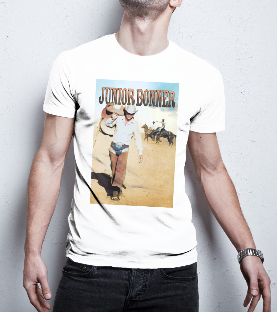 Junior Bonner 1972 Steve McQueen Rodeo Cowboy Scene T-Shirt