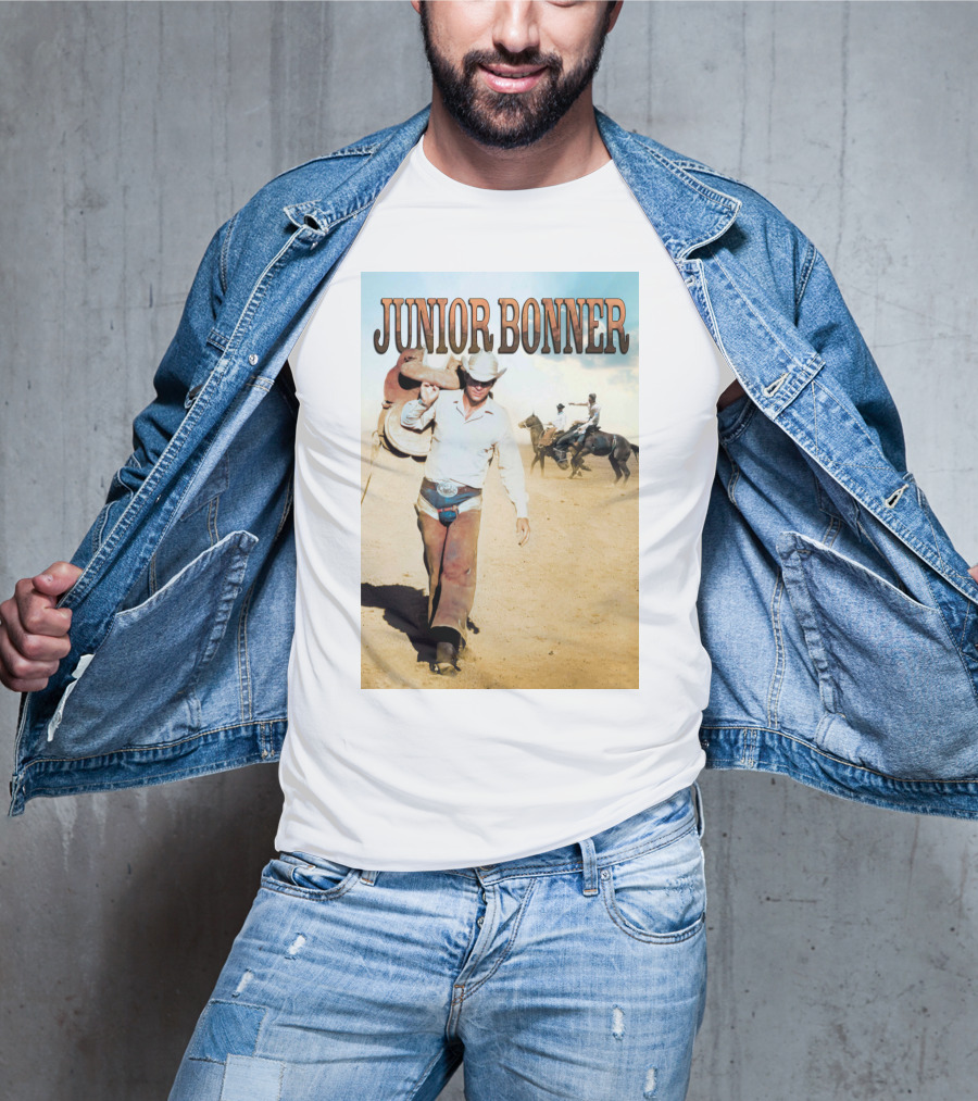 Junior Bonner 1972 Steve McQueen Rodeo Cowboy Scene T-Shirt