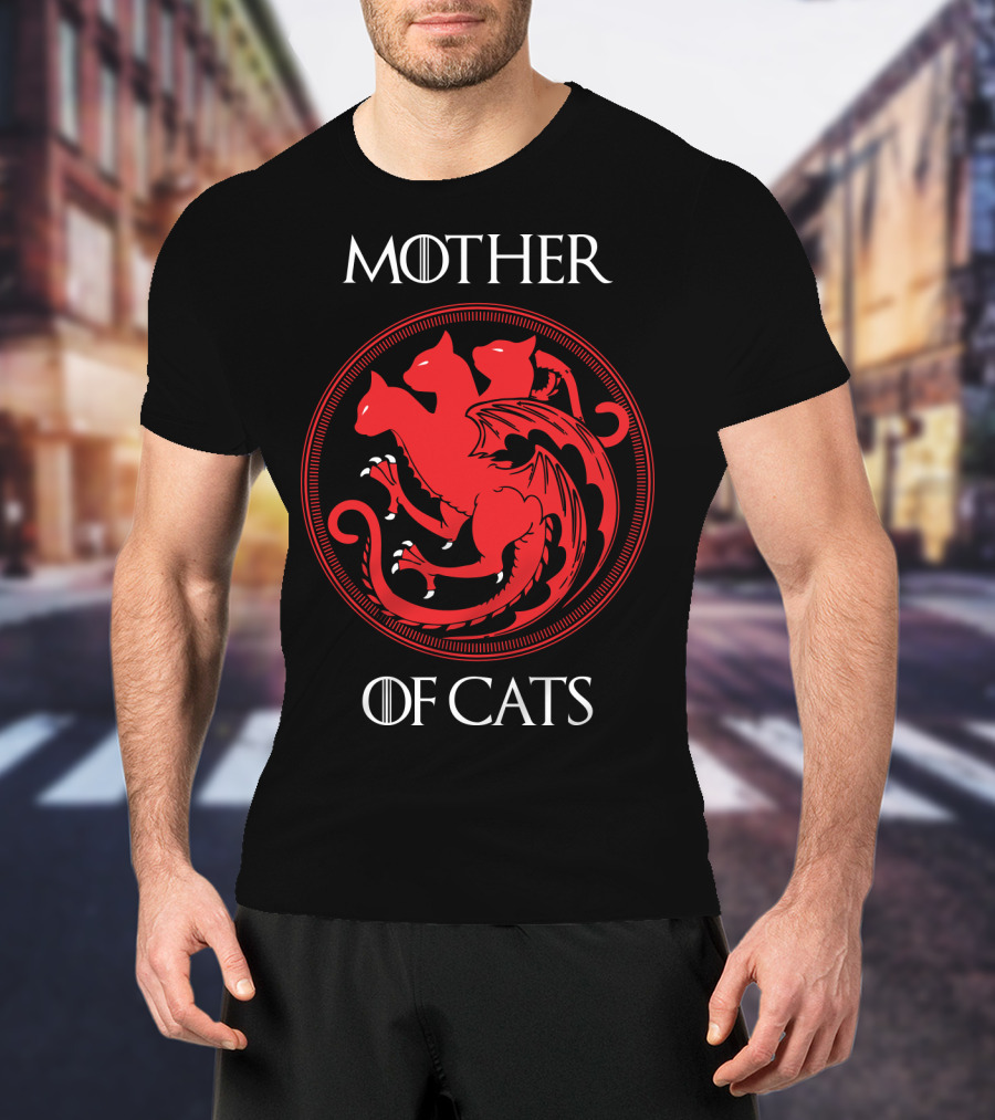Mother Of Cats Game Of Thrones Parody Targaryen Sigil T-Shirt