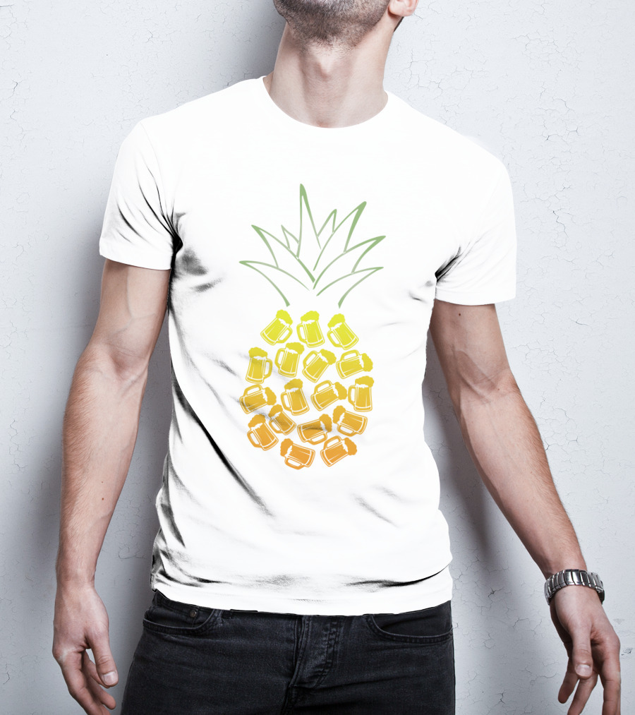 Beer Pineapple Mug Fusion Tropical Beverage Concept T-Shirt