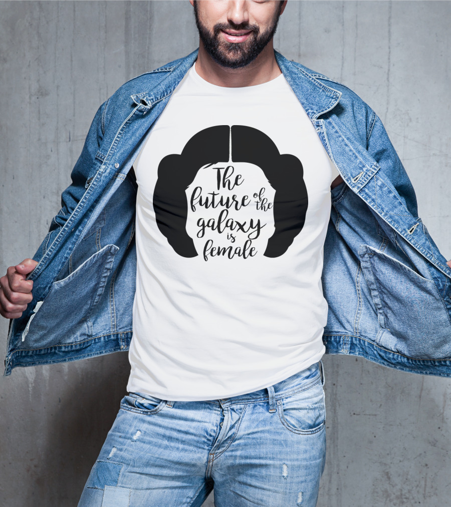 The Future Of The Galaxy Is Female Rebel Princess Leia Hair T-Shirt
