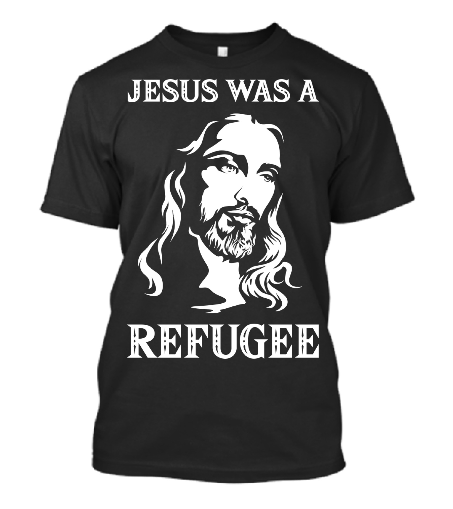 Jesus Was A Refugee Face Of Christ T-Shirt
