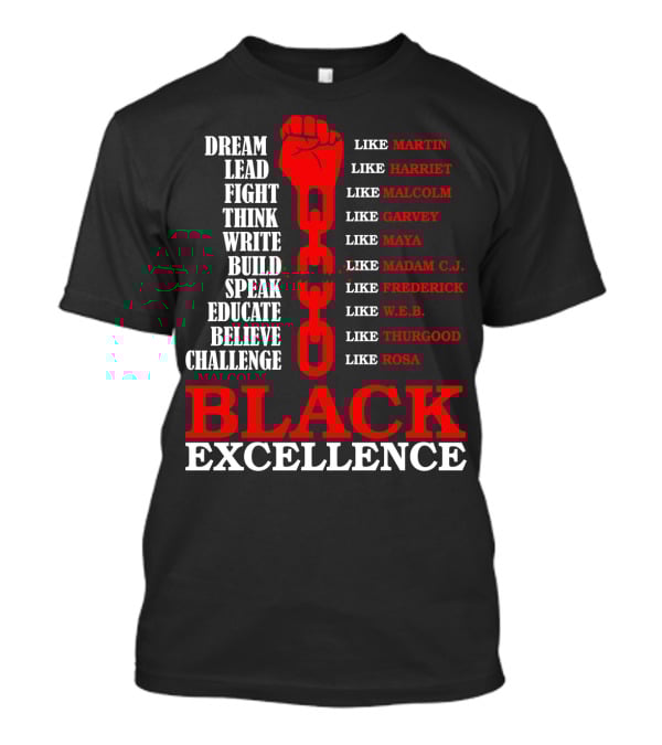 Dream Lead Fight Think Black Excellence Like Martin Like Rosa T-Shirt