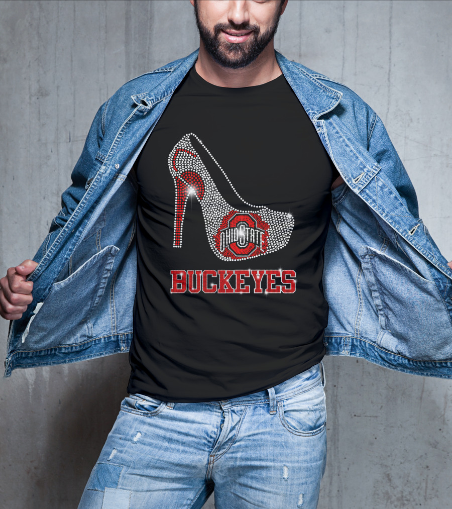 Ohio State Buckeyes Rhinestone High Heel T-Shirt