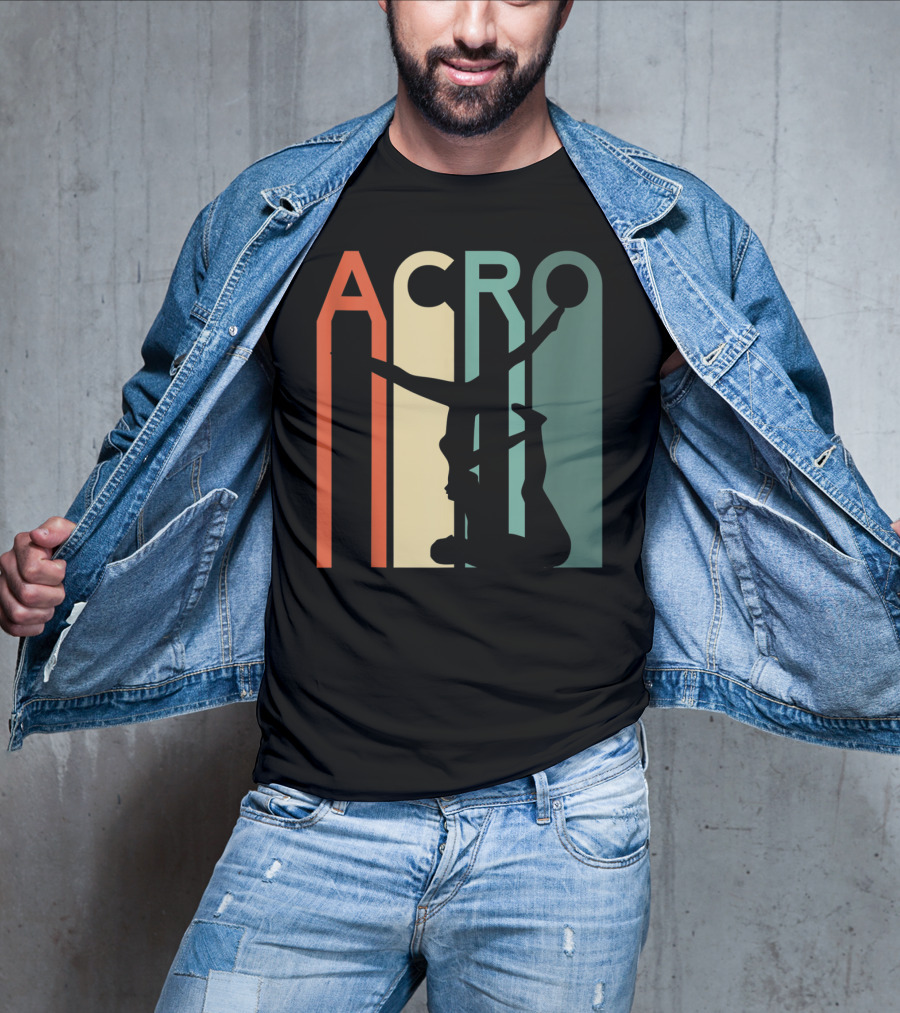 Acro Yoga Vintage Yoga Couple Hot Retro T-Shirt