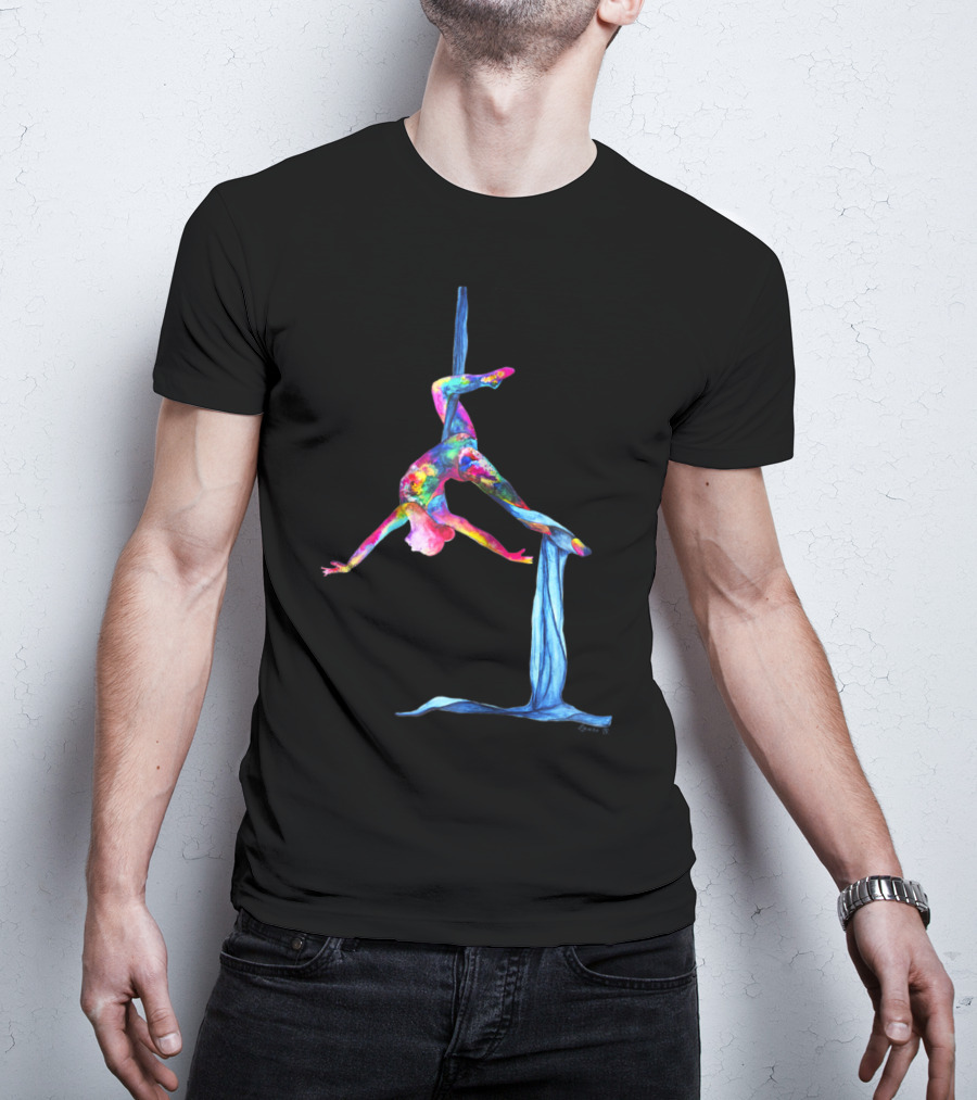 Aerial Silk Yoga Colorful Performance T-Shirt