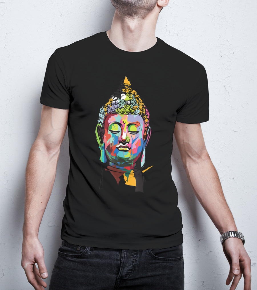Buddha Colorful Zen Yoga Clothing T-Shirt