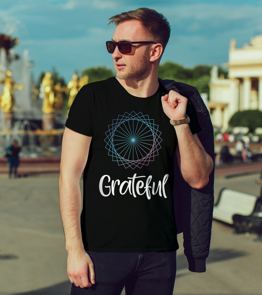 Grateful Mandala Gratitude Spirituality Meditation T-Shirt