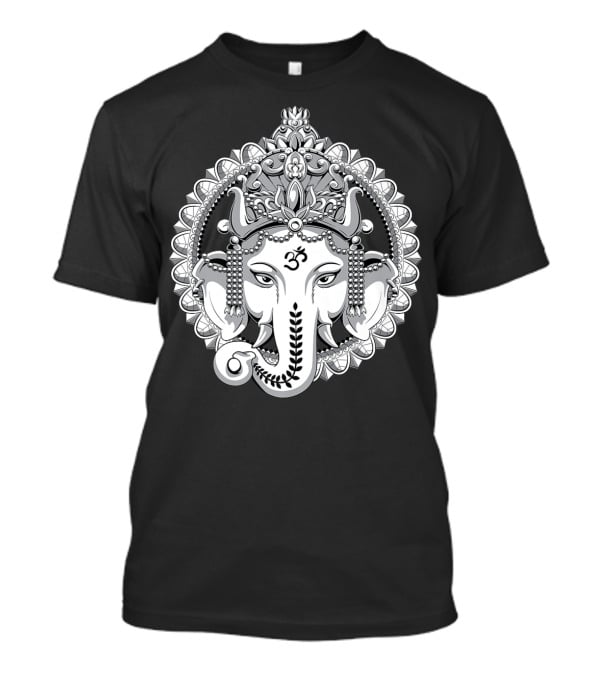 Ganesh Elephant Om Symbol Hindu Yoga Meditation T-Shirt