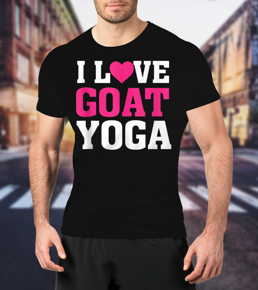 I Love Heart Goat Yoga T-Shirt
