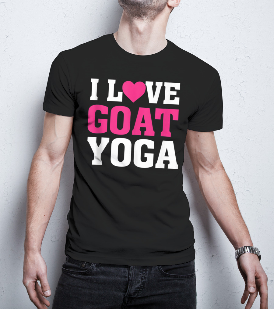 I Love Heart Goat Yoga T-Shirt
