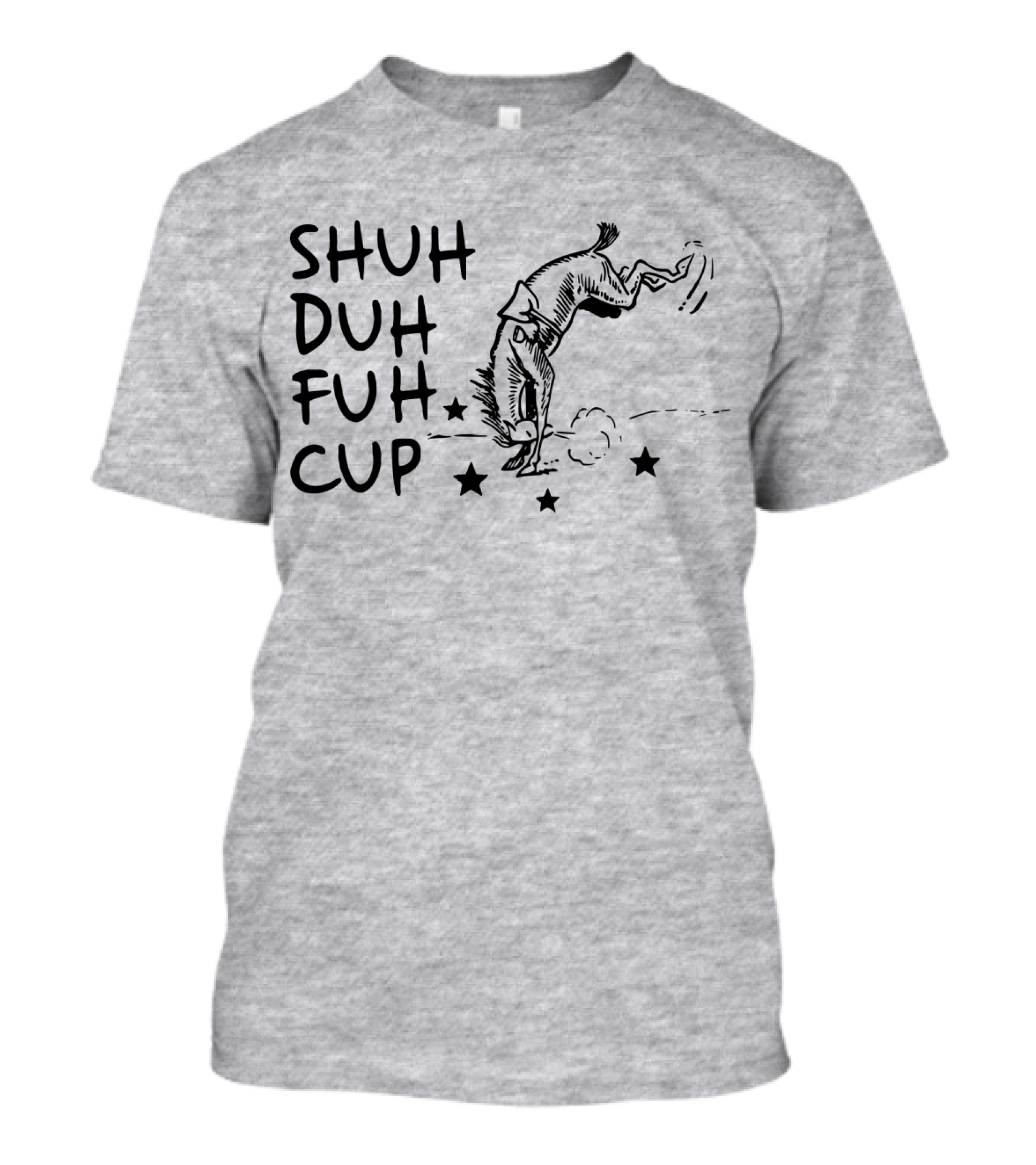 SHUH DUH FUH CUP Donkey Cartoon Stars T-Shirt