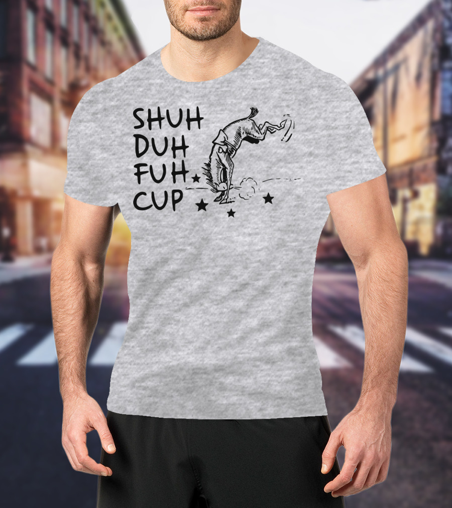 SHUH DUH FUH CUP Donkey Cartoon Stars T-Shirt