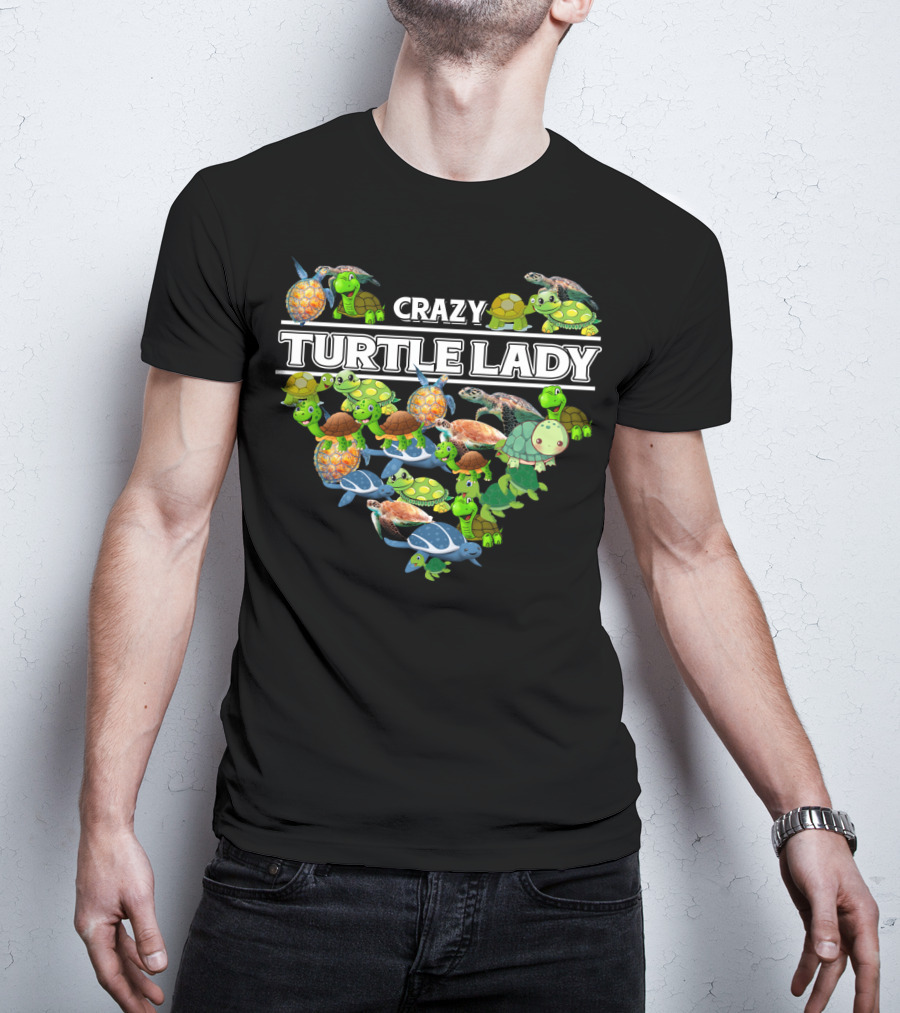 Crazy Turtle Lady Heartful Collection T-Shirt