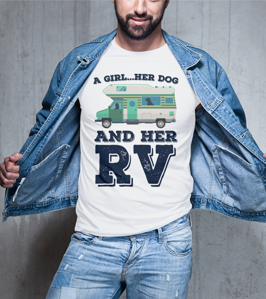 A Girl Her Dog And Her RV Adventure T-Shirt