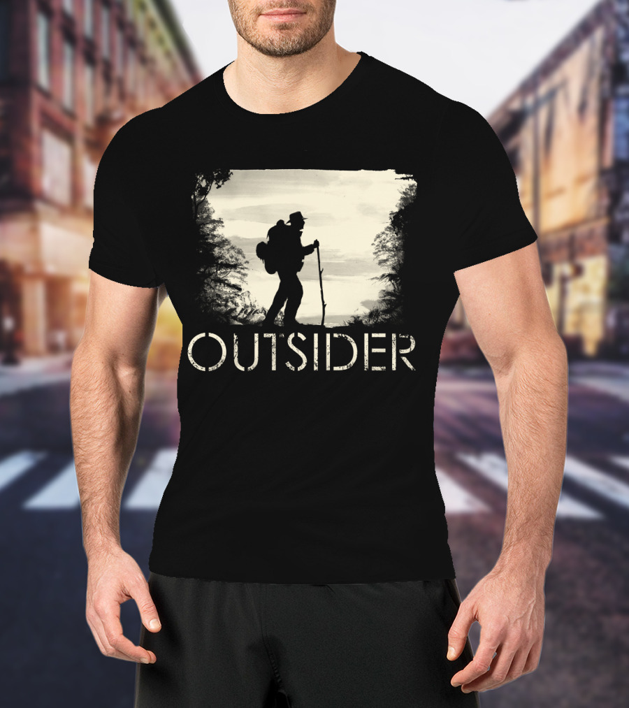 Outsider Hiking Adventure Silhouette Forest T-Shirt
