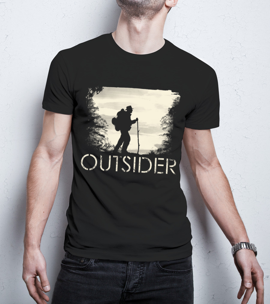 Outsider Hiking Adventure Silhouette Forest T-Shirt