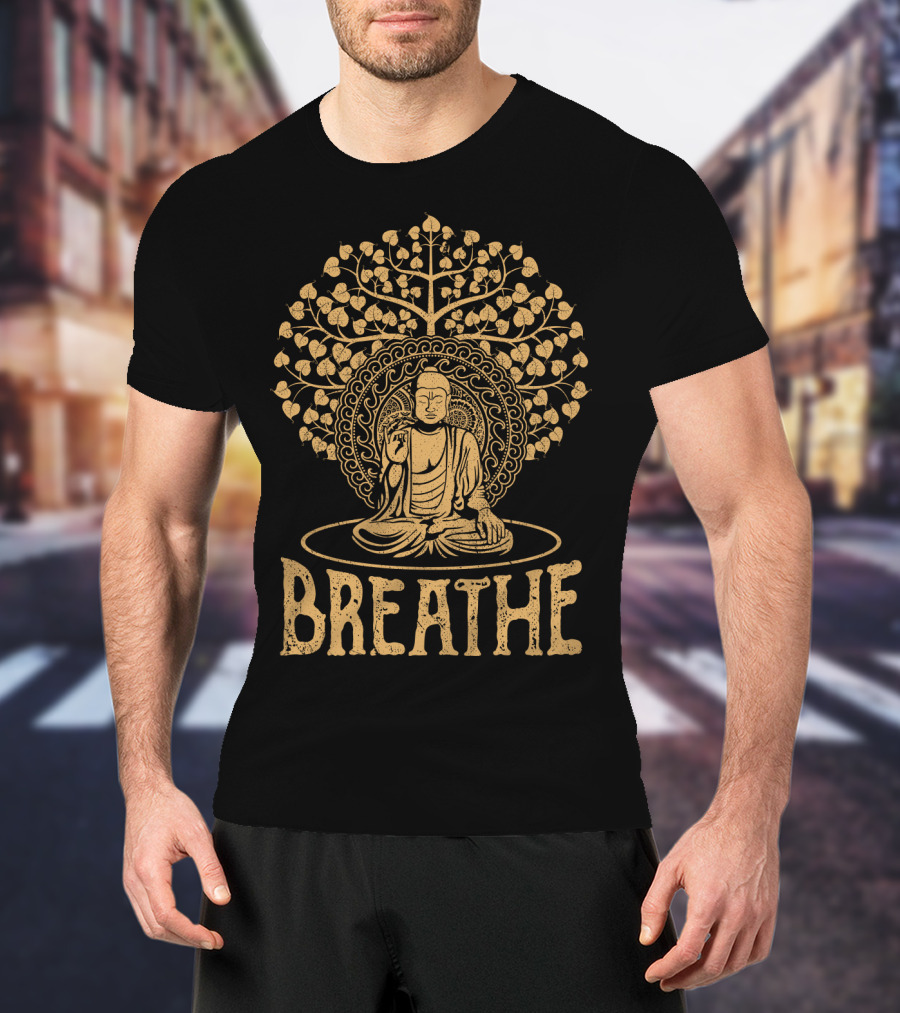 Breathe Buddha Under Bodhi Tree T-Shirt