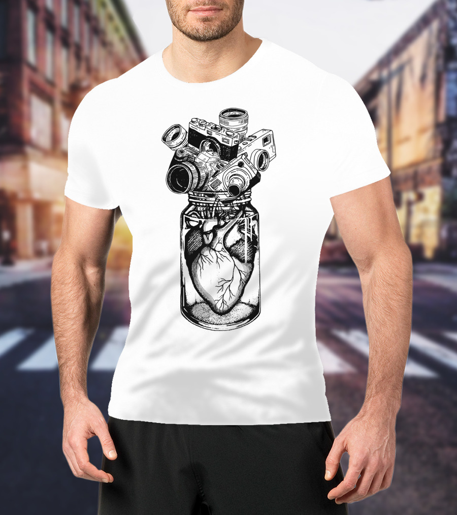 Camera Heart Jar Collection T-Shirt