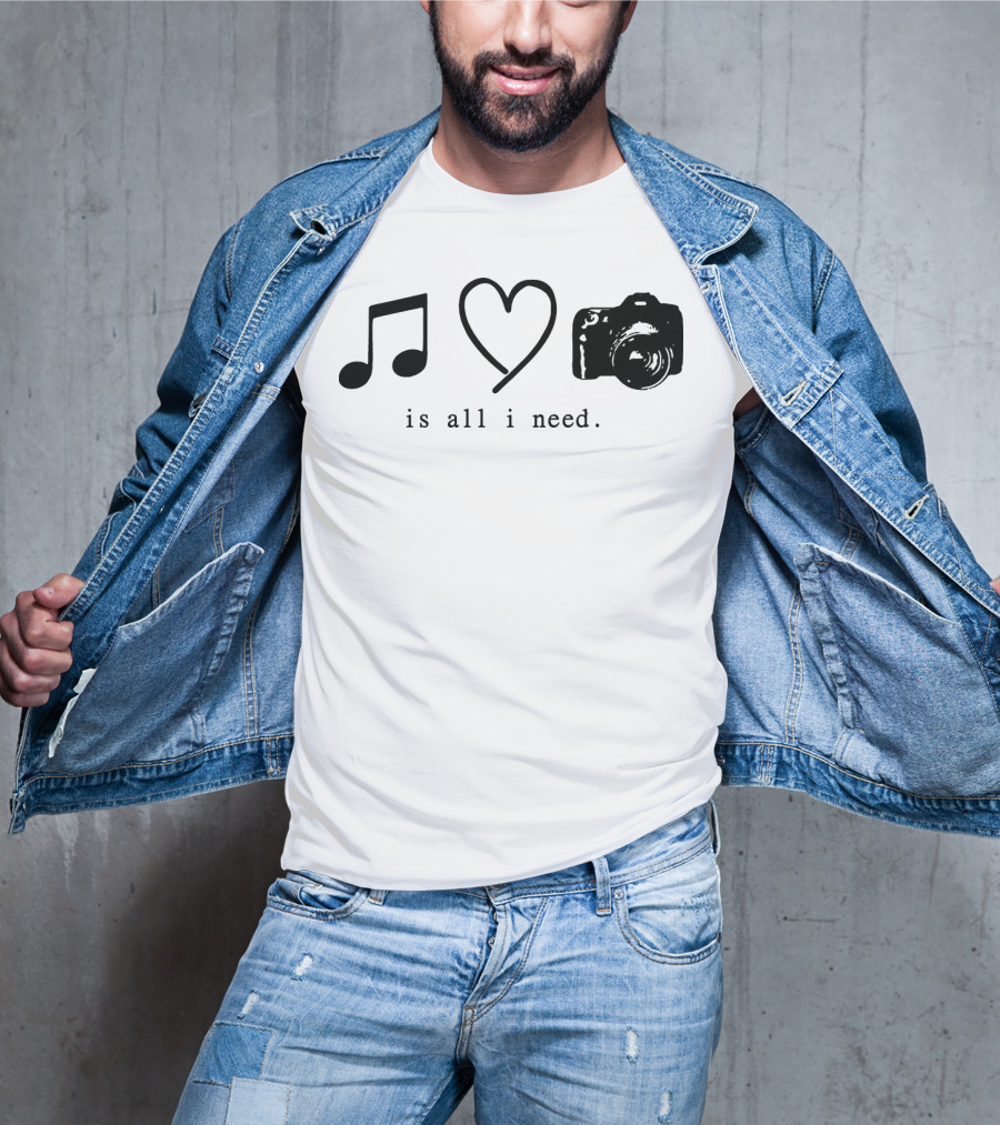 Music Love Camera Is All I Need T-Shirt