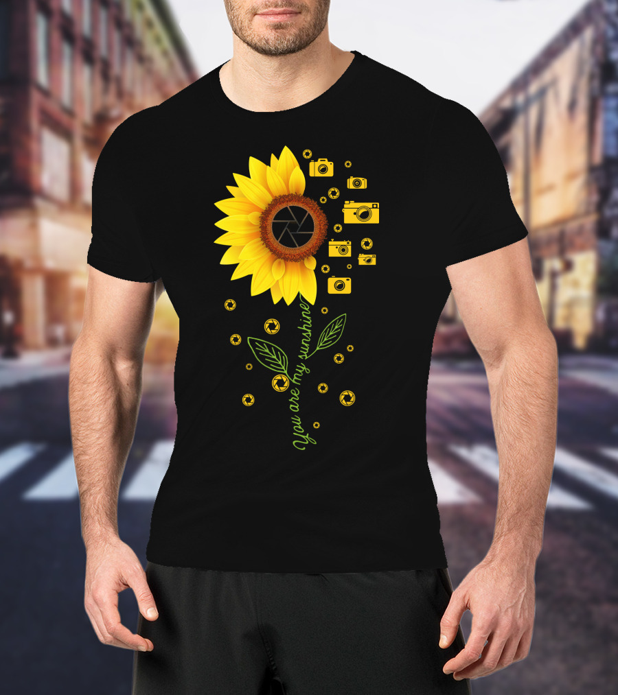 You Are My Sunshine Sunflower Camera Icons T-Shirt