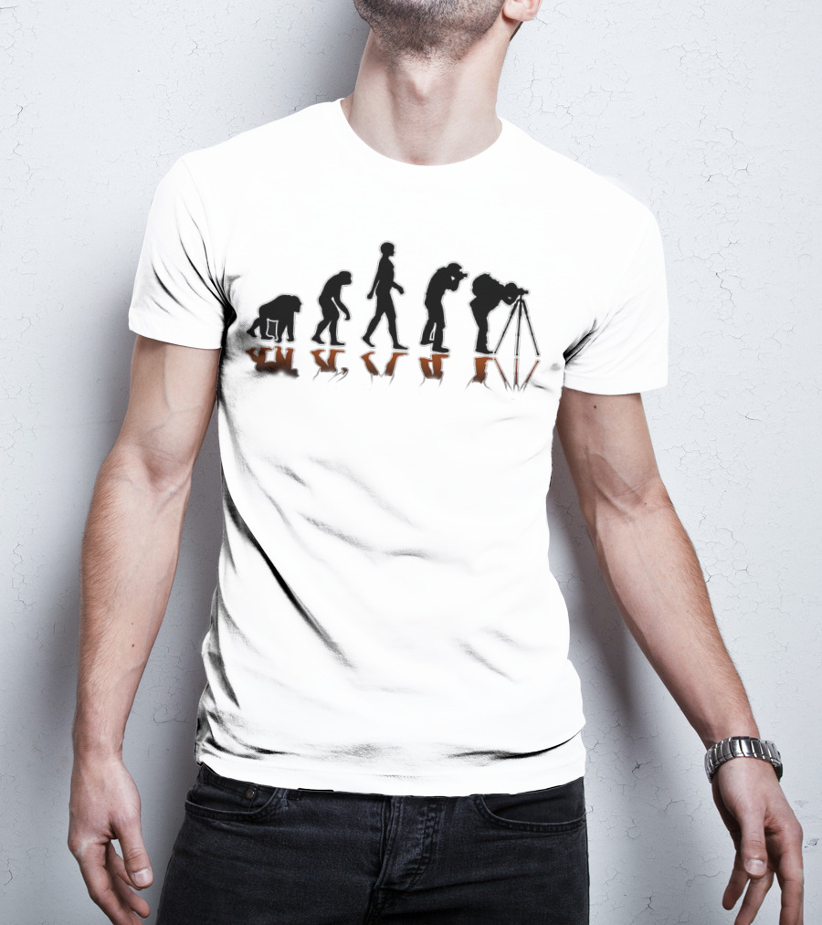 Photography Evolution Silhouette Progression T-Shirt