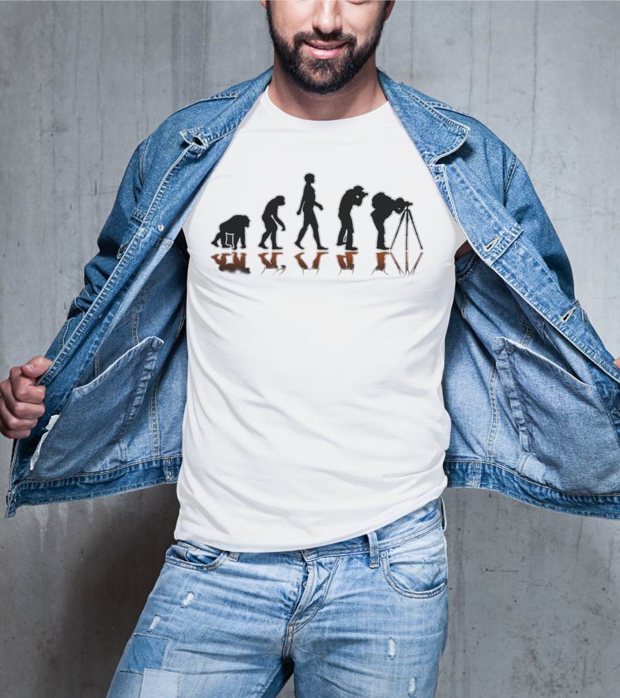 Photography Evolution Silhouette Progression T-Shirt