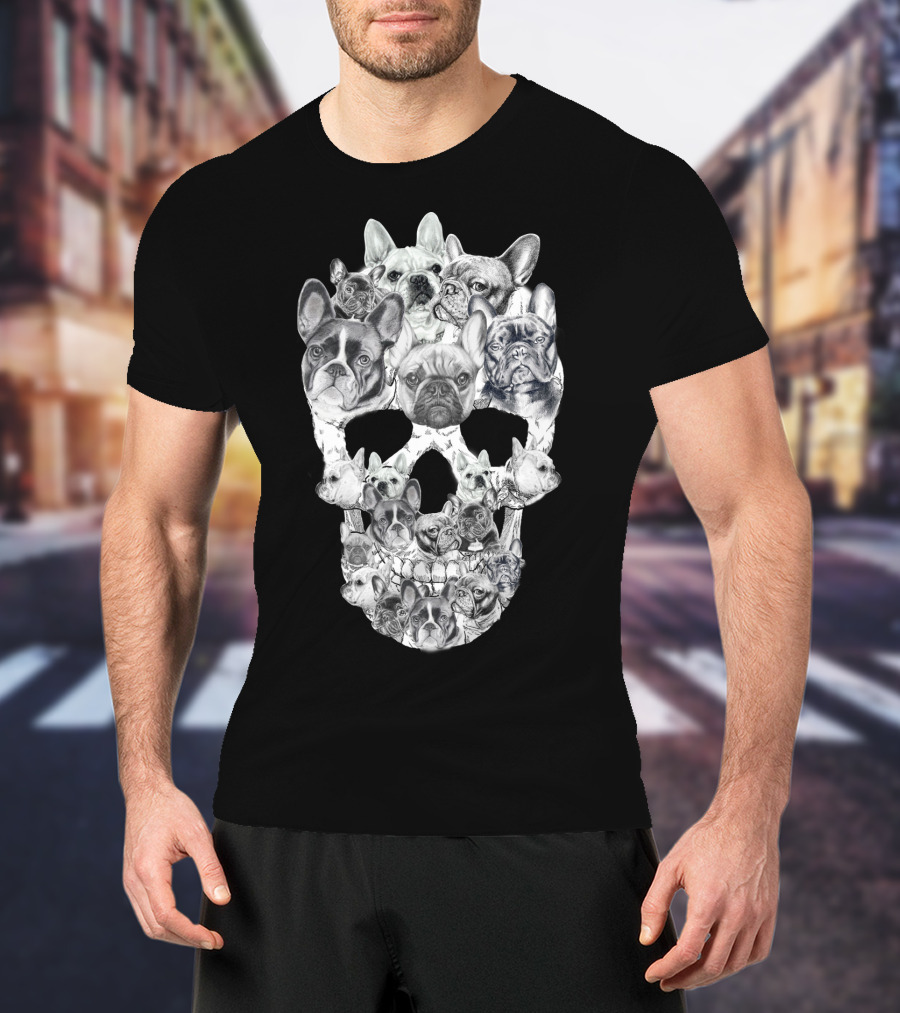 French Bulldogs Skull T-Shirt