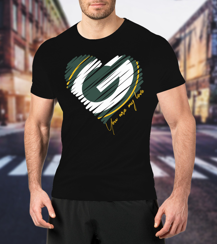 Green Bay Packers Heart You Are My Love T-Shirt