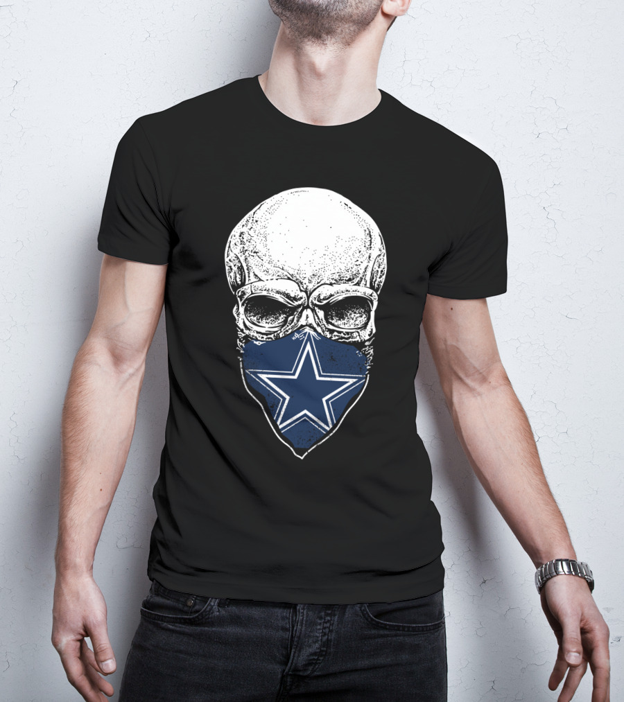 Dallas Cowboys Skull Face Bandana Star T-Shirt