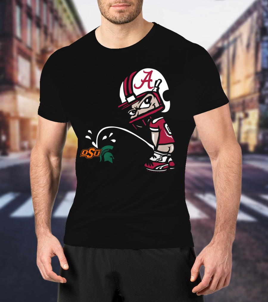 Alabama Crimson Tide Football Vs Osu Spartans Rivalry Satire T-Shirt