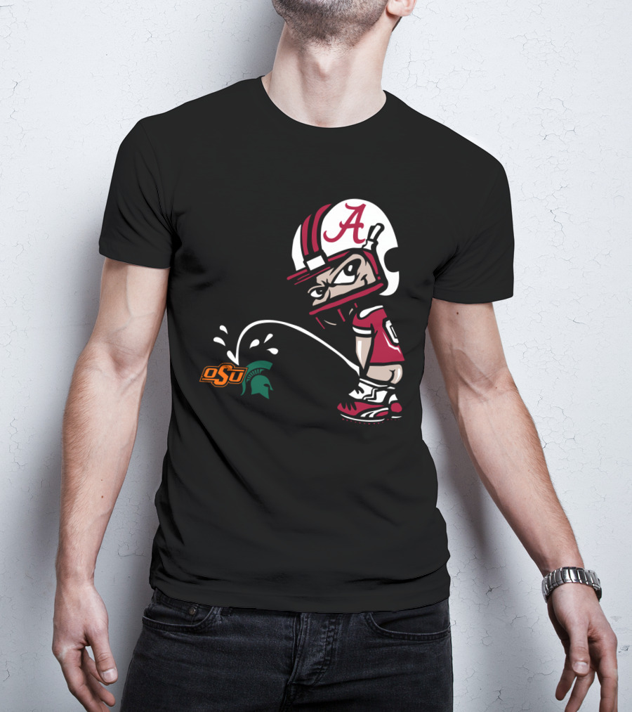 Alabama Crimson Tide Football Vs Osu Spartans Rivalry Satire T-Shirt