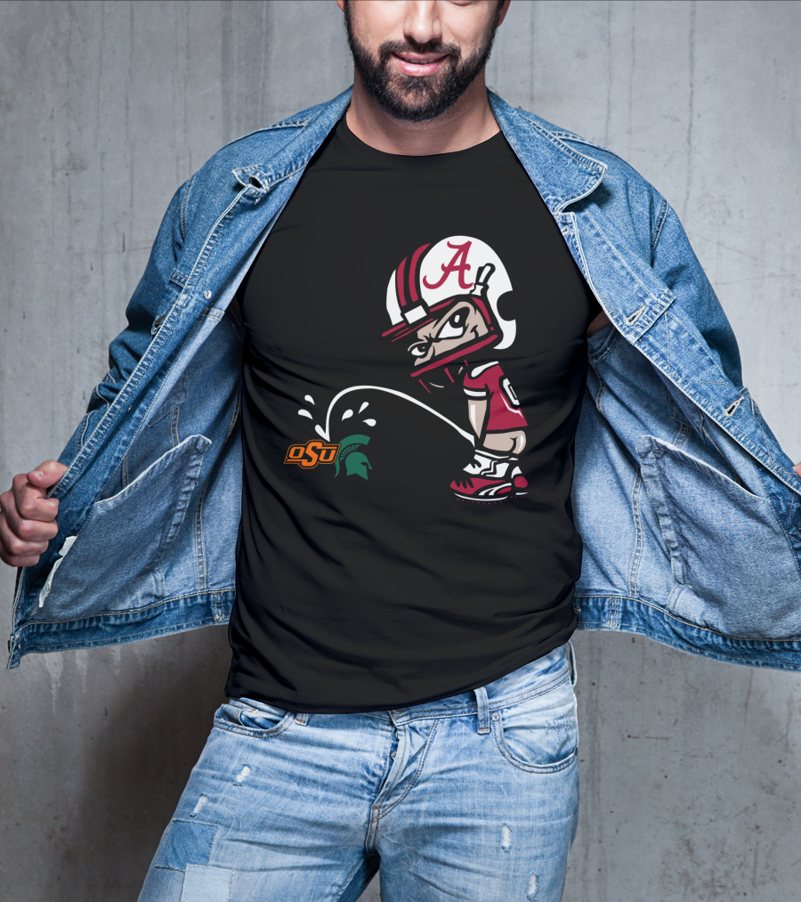 Alabama Crimson Tide Football Vs Osu Spartans Rivalry Satire T-Shirt