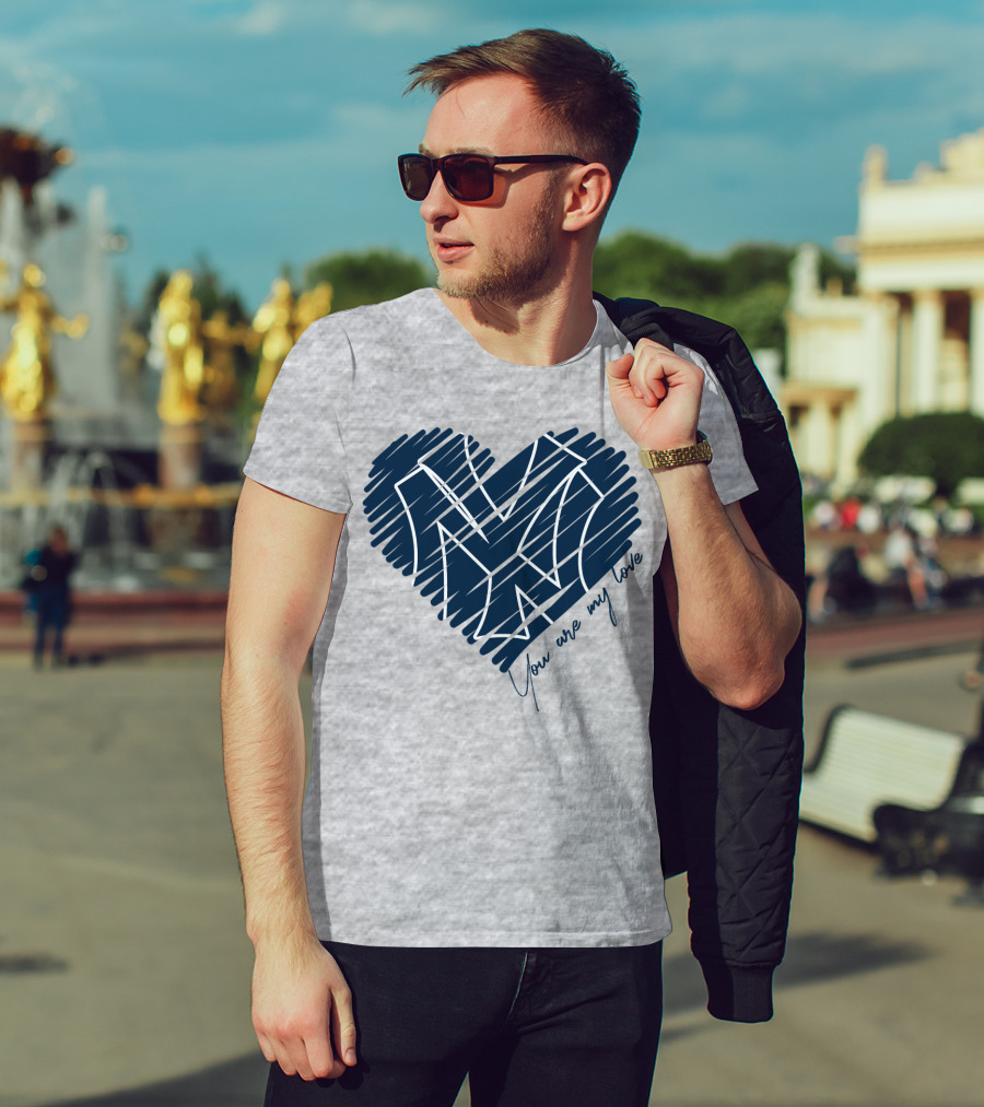 New York Yankees You Are My Love Heart T-Shirt
