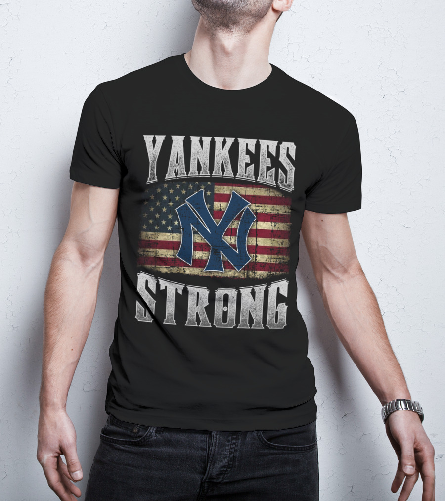 Yankees Strong American Flag Mlb Symbol T-Shirt