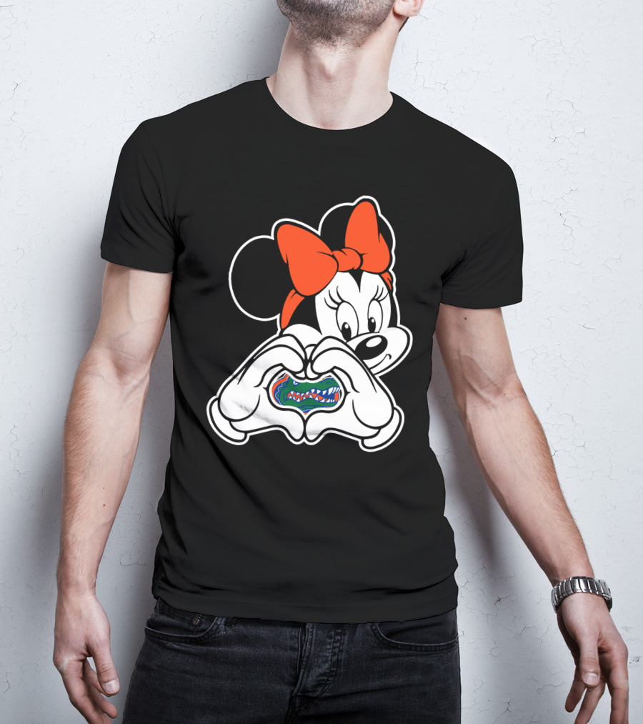Florida Gators Minnie Mouse Heart Hands T-Shirt