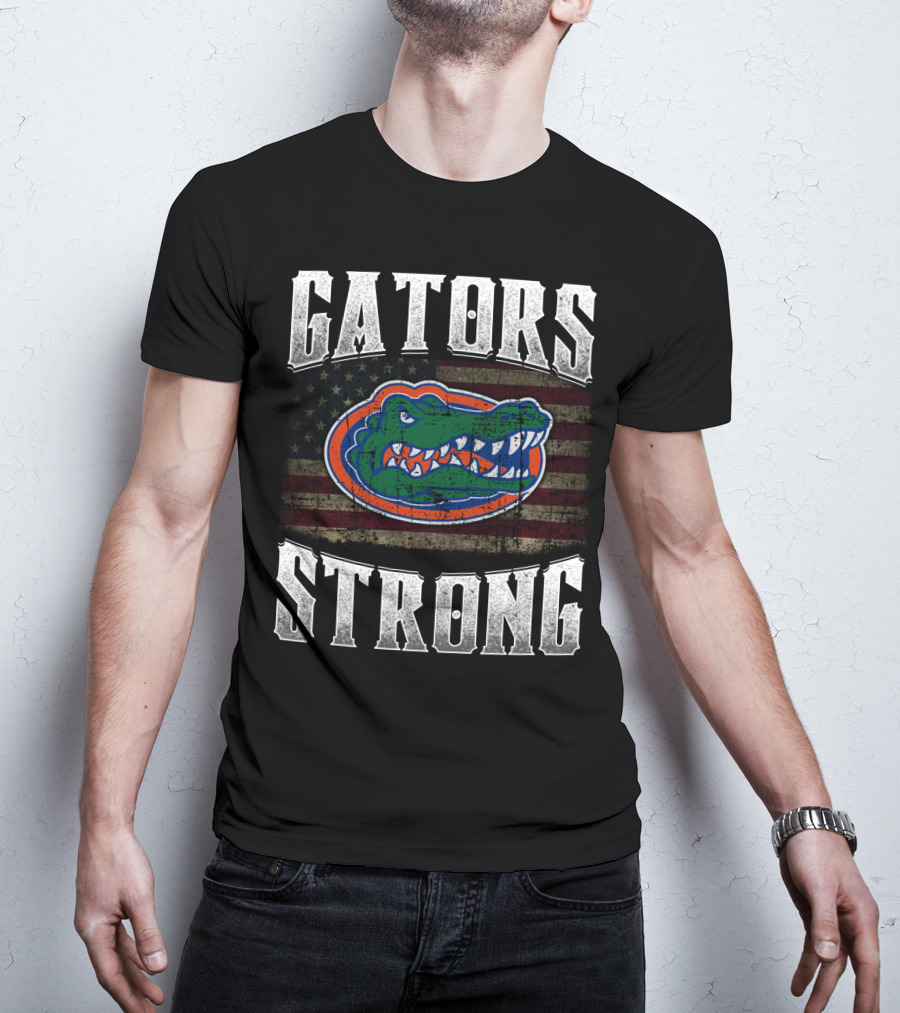 Gators Strong American Flag Florida Gators T-Shirt