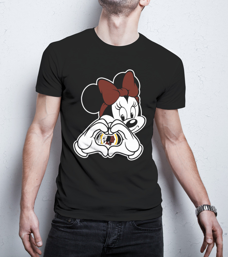Minnie Heart Washington Redskins T-Shirt