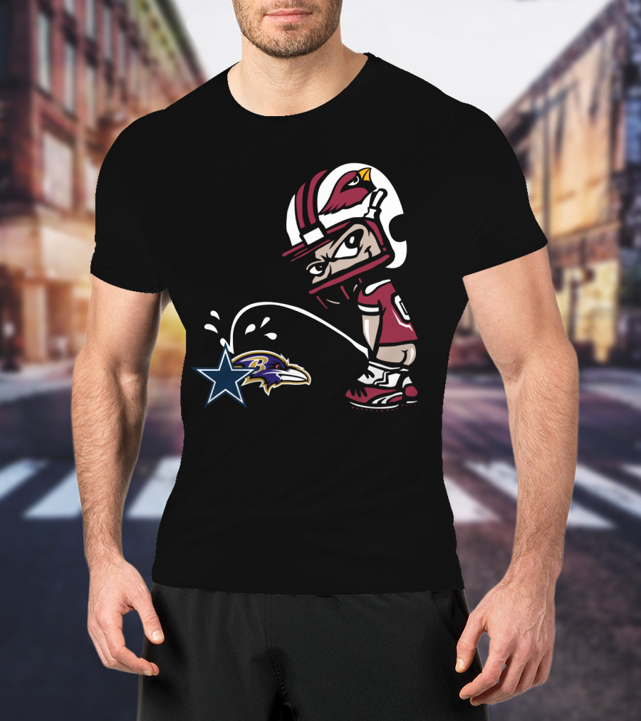 Cardinals Fans Satirical Rivalry With Cowboys And Ravens T-Shirt