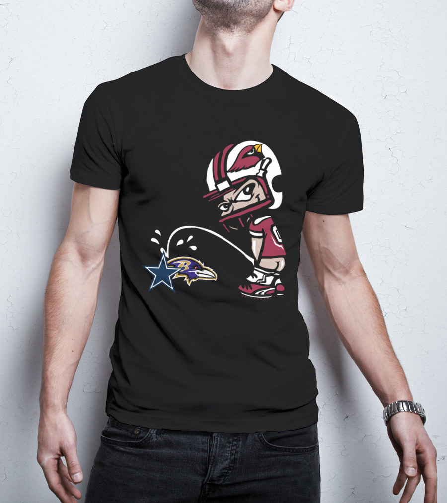 Cardinals Fans Satirical Rivalry With Cowboys And Ravens T-Shirt
