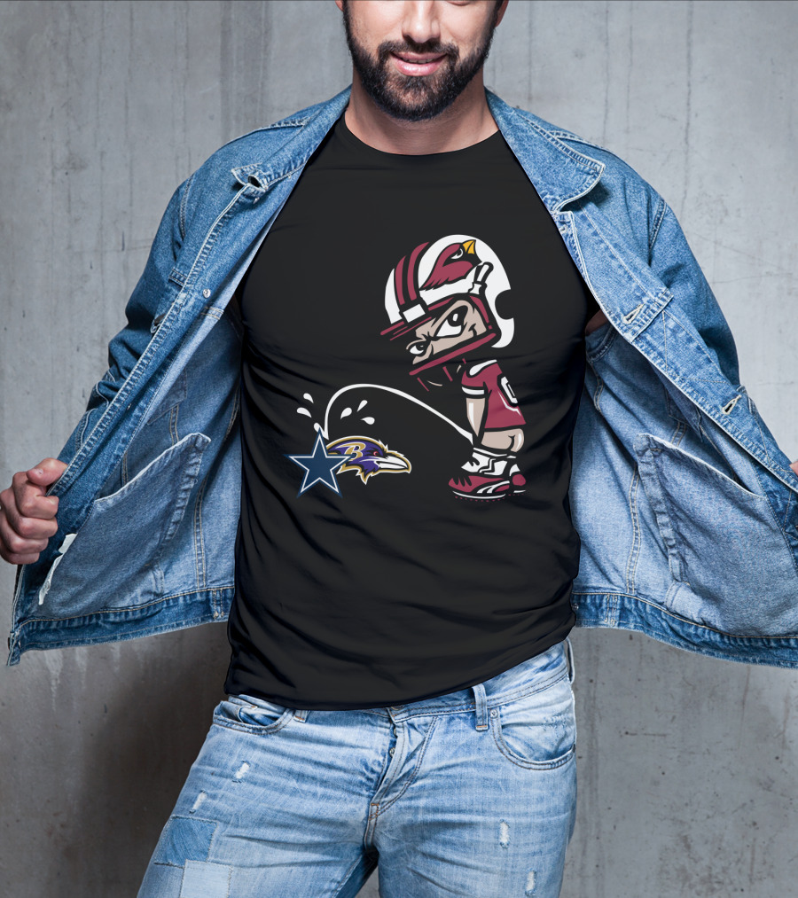 Cardinals Fans Satirical Rivalry With Cowboys And Ravens T-Shirt