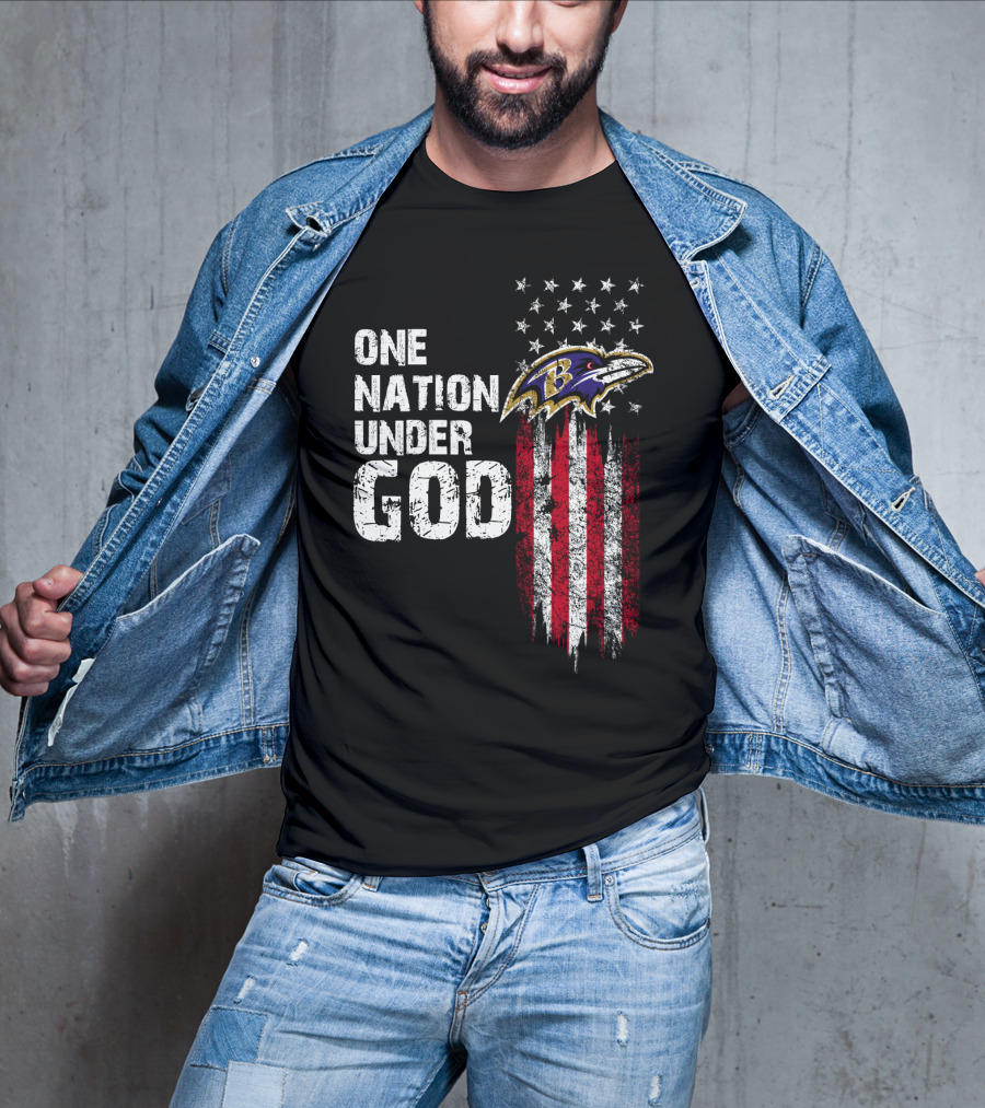 One Nation Under God Baltimore Ravens T-Shirt