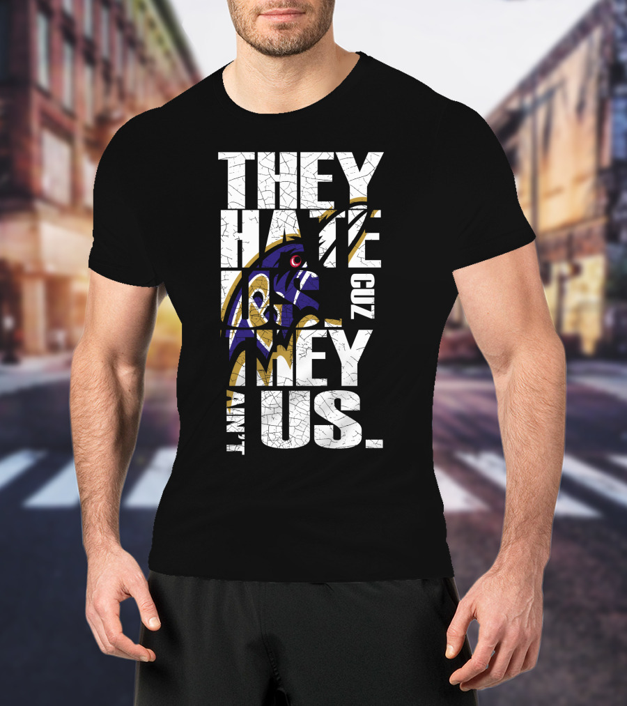 They Hate Us Cuz They Ain't Us Baltimore Ravens T-Shirt