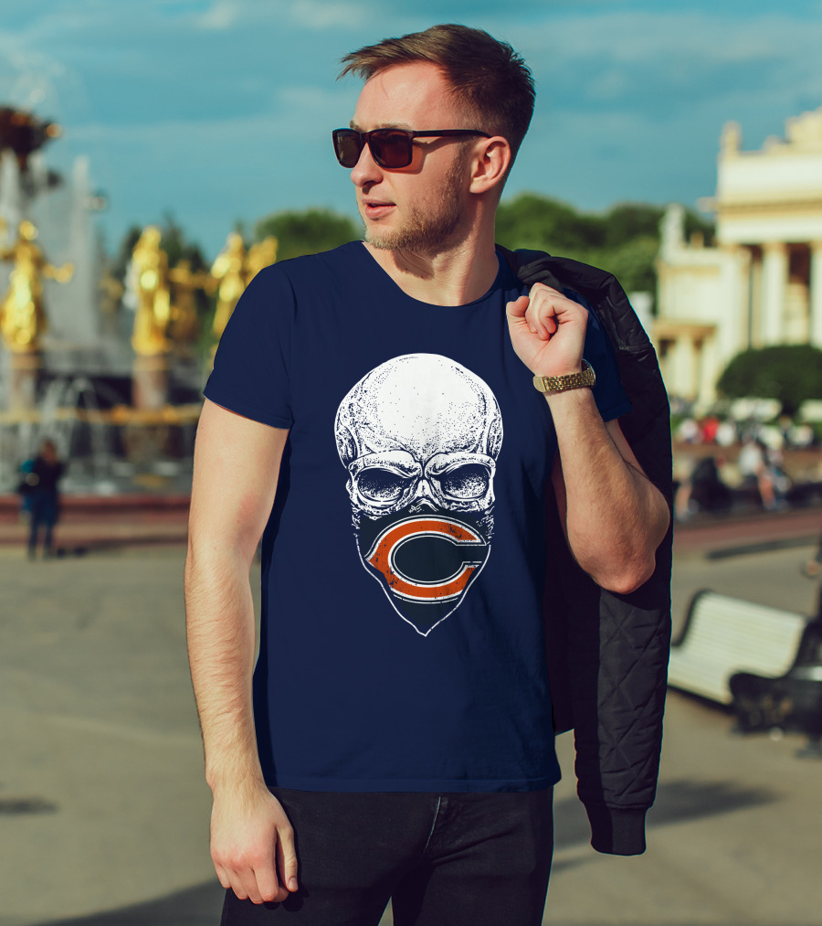 Chicago Bears Skull C T-Shirt