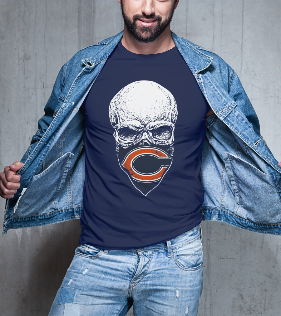 Chicago Bears Skull C T-Shirt